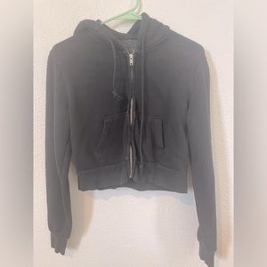 brandy melville cropped zip up